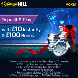 William Hill Poker Bonus £100 on £10 Deposit